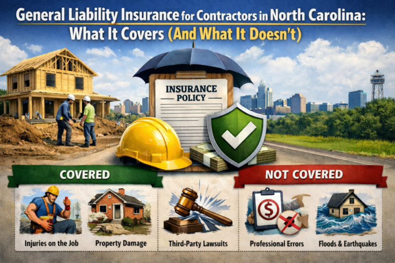 General Liability Insurance for Contractors in North Carolina: What It Covers and What It Does Not