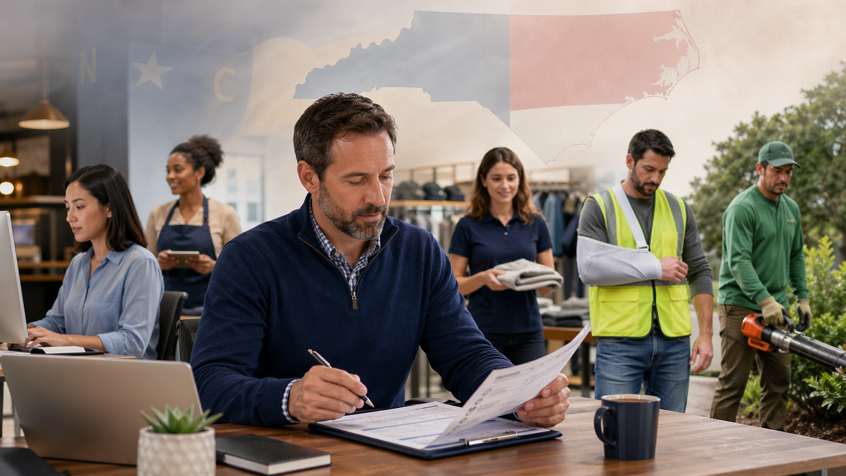 North Carolina workers comp requirements 2026 guide for business owners reviewing employee coverage rules