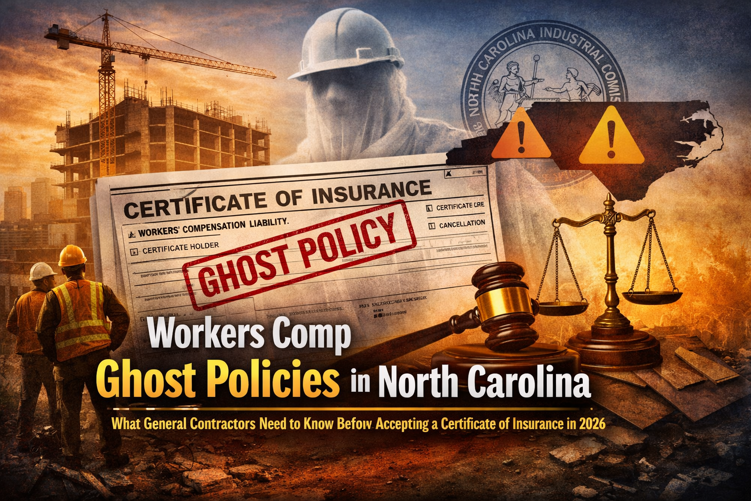 Workers comp ghost policy North Carolina certificate warning for general contractors