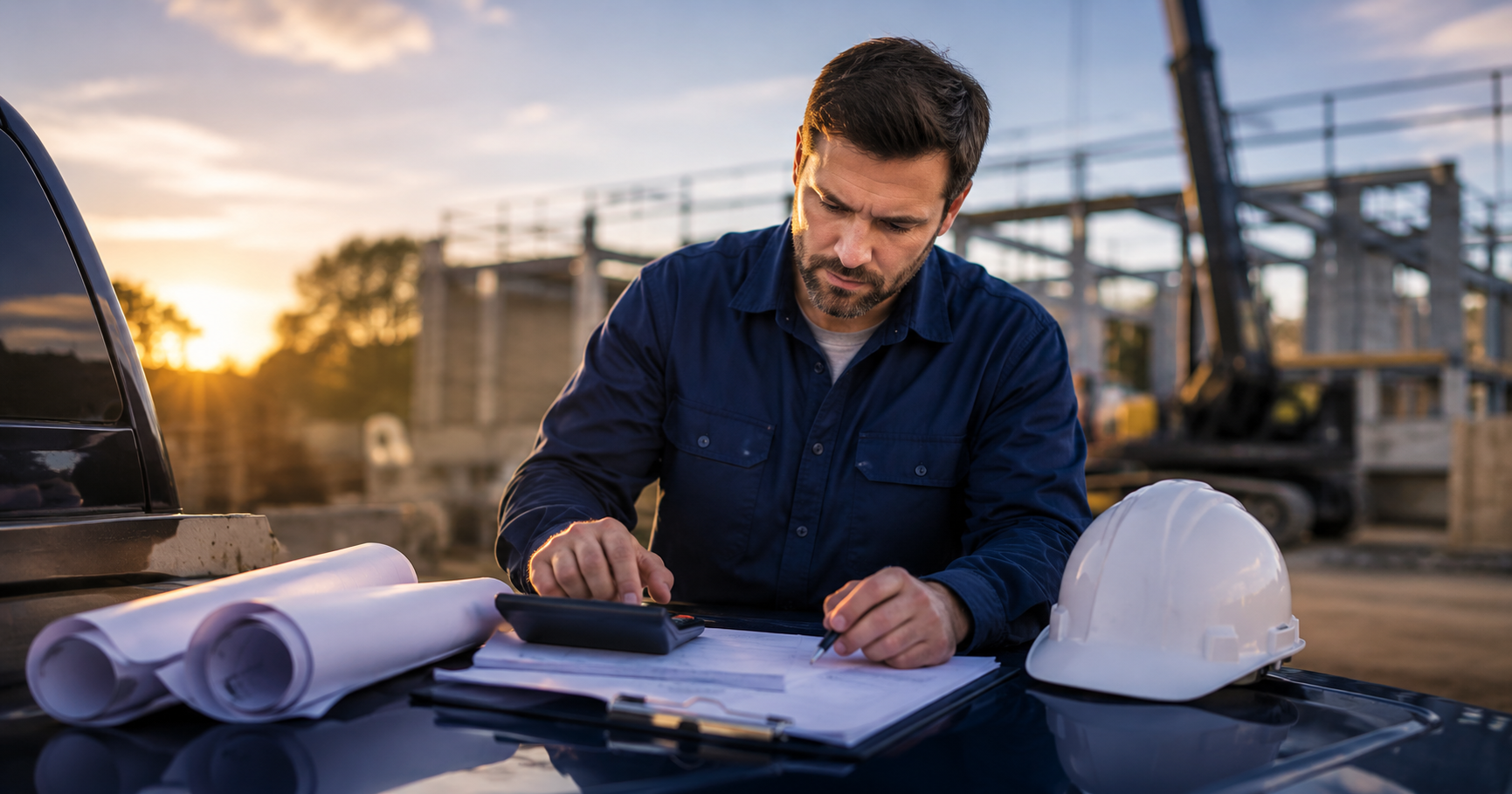 North Carolina contractor reviewing bond costs and construction project documents