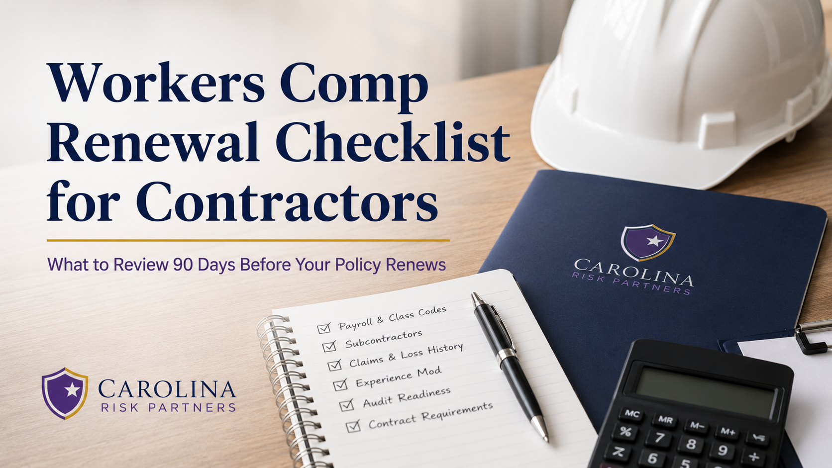 Workers comp renewal checklist for contractors in North Carolina