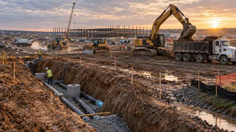 Excavation contractor insurance for larger site development projects in North Carolina