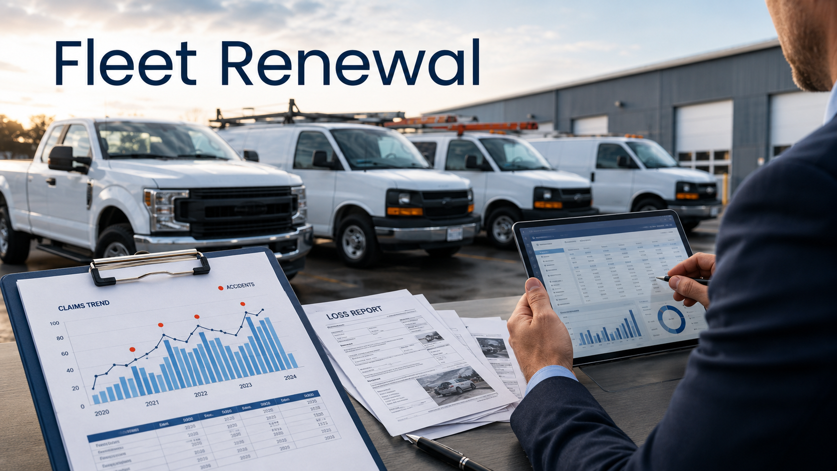 Commercial auto loss runs being reviewed for a North Carolina fleet insurance renewal