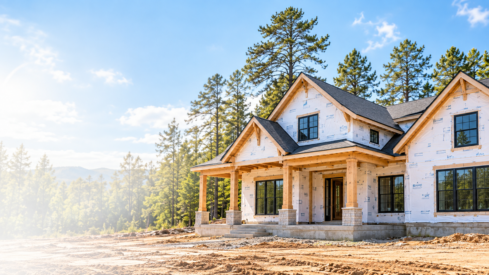 Wood-framed residential construction project in North Carolina