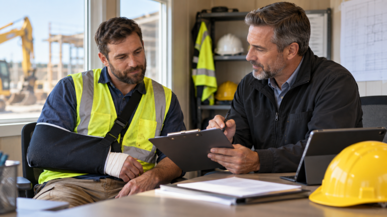North Carolina employer reviewing workers comp light duty restrictions and return-to-work plan for an injured employee